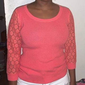 Ann Taylor Knit Pink Top